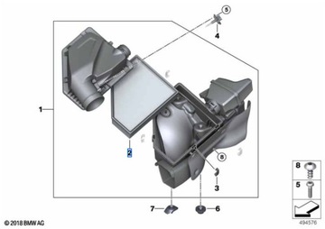 13718635102 VLOŽKA FILTRU VZDUCHU BMW 2' 3' 4' SUPRA Z4