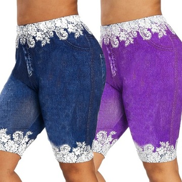 Plus Size Fashion Belted Denim Shorts Summer Women