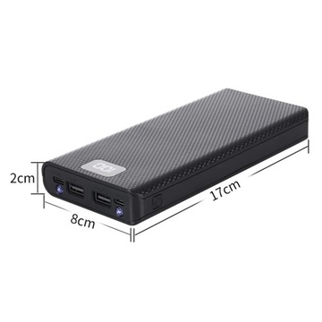 Чехол PowerBank на 8 ячеек 18650 2xUSB USB C Micro USB