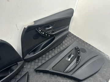 BMW F30 обивка, дверные панели, черный комплект