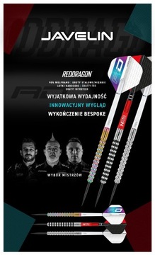 RED DRAGON Javelin 24g - Profesjonalny Zestaw 3 Wolframowych Rzutek