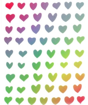 NAKLEJKA NA PAZNOKCIE SAMOPRZYLEPNA SERDUSZKA