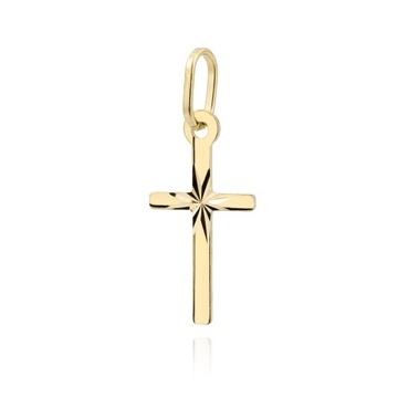 ZŁOTA ZAWIESZKA 585 KRZYŻYK DIAMENTOWANY M.JOPEK