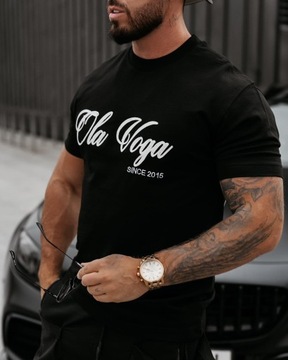 Мужская футболка STRENGHT O LA VOGA, черная, XL