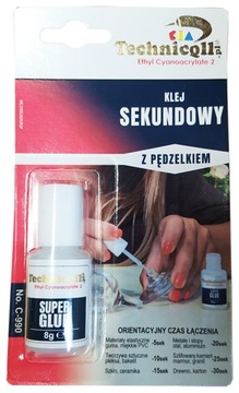Klej sekundowy z pędzelkiem 8g super glue
