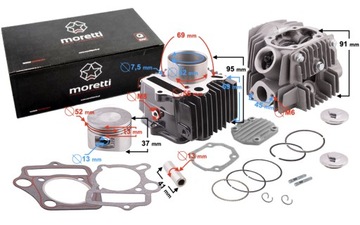 ГОЛОВКА ЦИЛИНДРА QUAD ATV 4T 110 125 КОМПЛЕКТ