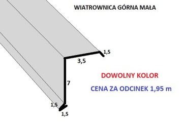 Wiatrownica górna MAŁA dł. 1,95 m POŁYSK kolory