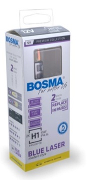 ŻARÓWKA BLUE LASER 12V 55W H1 P14,5s BOSMA 2 szt.