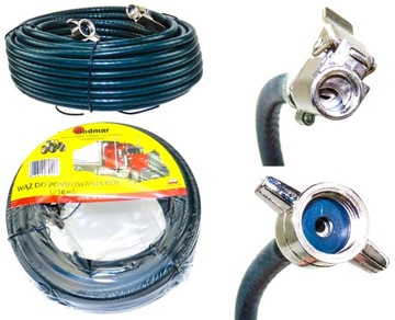 WĄŻ DO POMPOWANIA KÓŁ 18M PCV 6MM SZYBKOZŁĄCZE