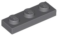 LEGO 3623 C szara (DBG) płytka plate 1x3 2szt