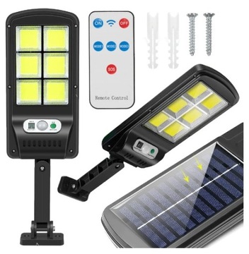 LAMPA SOLARNA LED OGRODOWA CZUJNIK RUCHU NA PILOT