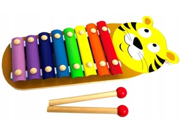 ДЕРЕВЯННЫЙ РАЗНОЦВЕТНЫЙ ТИГР КАЛМЕР SMILY PLAY