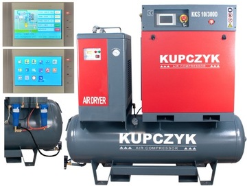 Kompresor śrubowy z osuszaczem ziębniczym Kupczyk KKS 10/300D 970 l/min