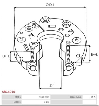 Диодный мост генератора ARC4010