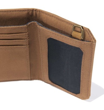 Кошелек тройного сложения Carhartt из нейлона, коричневый