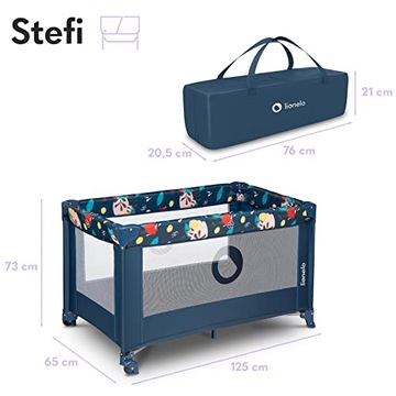 Дорожная кроватка Lionelo 125x65 см синий