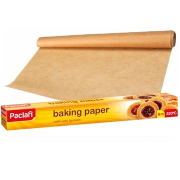 Бесплатная бумага для выпечки Paclan 8 м + 1 м коричневая