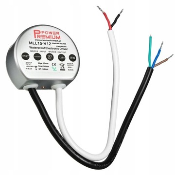 ZASILACZ PUSZKOWY DO PUSZKI 60mm TAŚM LED 15W 12V