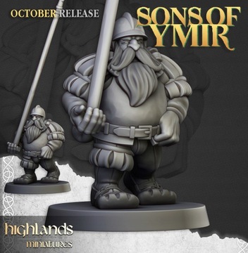 Отряд гномов-копейщиков CMD x 20 — Highlands Miniatures