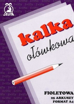 KALKA OŁÓWKOWA FIOLETOWA A4 25 SZTUK DELFIN