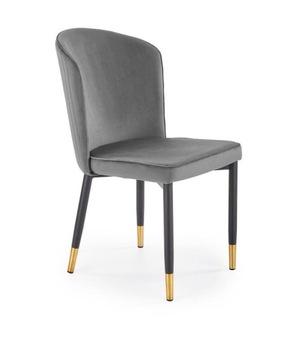 Krzesło K446 Velvet SZARE/ CZARNE NOGI