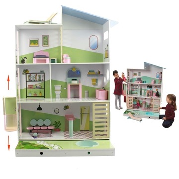 DOMEK DLA LALEK WILLA WINDA MEBLE BASEN MEGA DUŻY PLAYTIVE 108x130x29,8 cm
