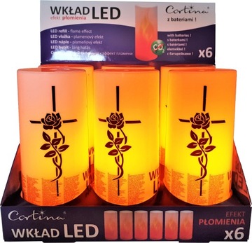 12 СВЕТОДИОДНЫХ ВСТАВОК ЭЛЕКТРИЧЕСКИЙ ЭФФЕКТ ЖИВОГО ПЛАМЕНИ