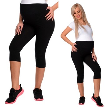 Legginsy rybaczki ciążowe getry 3/4 bawełna XL