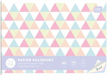 INTERDRUK Papier kolorowy A5 10 arkuszy 115 g/m² SZKOLNY WYCINANKI hit