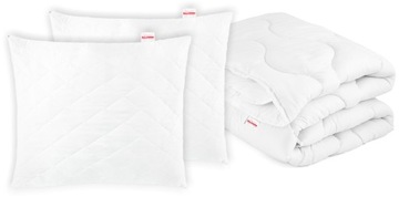 Kołdra 220x200 cm całoroczna 2 poduszki 70x80 komplet zestaw ciepła polska