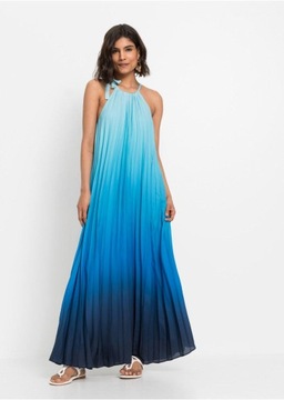 F05078 A18 SUKIENKA MAXI PLISOWANA OMBRE 42