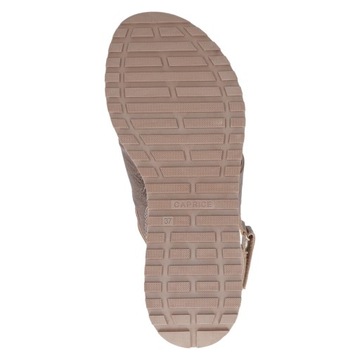 Caprice sandały metaliczne/brązowe Kandy [28703-42-341] [Rozmiar 38]