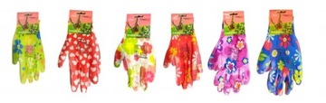 САДОВЫЕ ПЕРЧАТКИ ЖЕНСКИЕ РАЗНОЦВЕТНЫЕ ПЕРЧАТКИ 7 S 12 ПАР