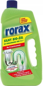RORAX SILNY Bio-Żel do udrażniania rur 3w1 1 litr
