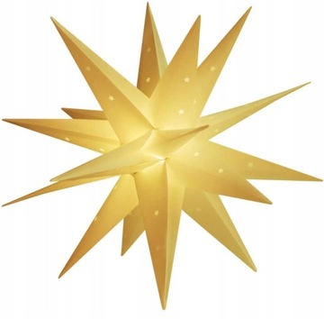 SALCAR GWIAZDA GWIAZDKA 3D LED Z ŻARÓWKĄ BIAŁA ŚWIĘTA 60 CM