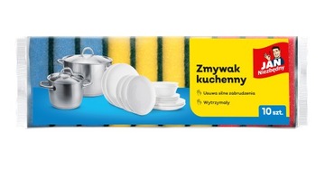 ZMYWAK GĄBKA DO NACZYŃ MYJKA 10 SZT JAN NIEZBĘDNY