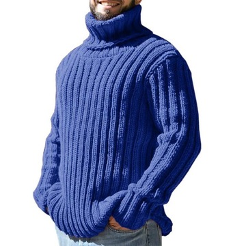 Turtleneck Sweater Men's Solid Color Slim Knitted