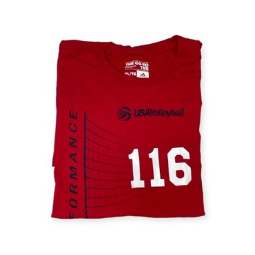 Мужская красная футболка ADIDAS VOLLEYBALL 116 XL