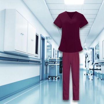 Набор женских скрабов Nurse Top XL Burgundy