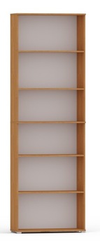 Regał Pola 215x80 olcha, 6 półek na książki i segregatory