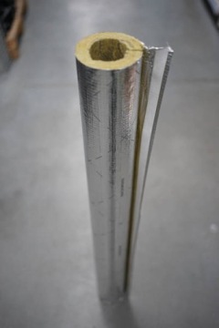 Минераловатные лаги Rockwool - 60/20 мм - 800 ALU - изоляция труб - 1 м