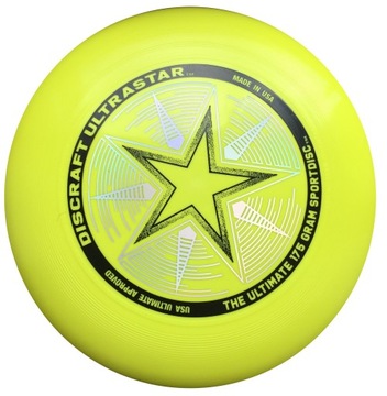 DYSKI DISCRAFT 175 G. ULTIMATE FRISBEE żółty