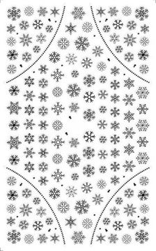 Самоклеящиеся рождественские зимние черные наклейки для ногтей со снежинками