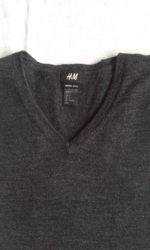 H&M luksusowy sweter wełna merino