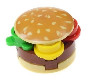 LEGO Jedzenie hamburger - oryginalne elementy LEGO / v2