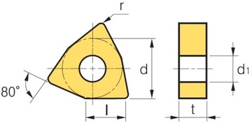 ТВЕРДОСПЛАВНЫЕ ПЛАСТИНЫ WNMG 080404 H01 ДЛЯ АЛЮМИНИЯ КОРЛОЙ
