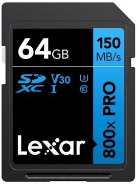 Lexar PRO 64GB SDXC 800x - Karta pamięci dla profesjonalistów