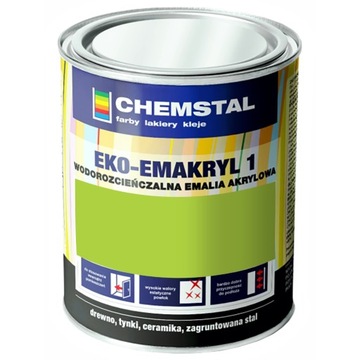 Farba akrylowa EKO-EMAKRYL CHEMSTAL Zielony Słoneczny 0,8L