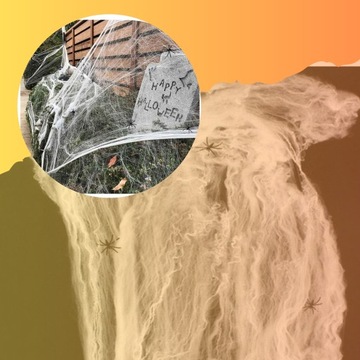 ПАУТИНКА БЕЛЫЙ ОРНАМЕНТ УКРАШЕНИЕ НА ХЭЛЛОУИН + ПАУКИ