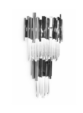 Pipe Organ Wall L Chrome dwurzędowy kinkiet kryształowy chrom